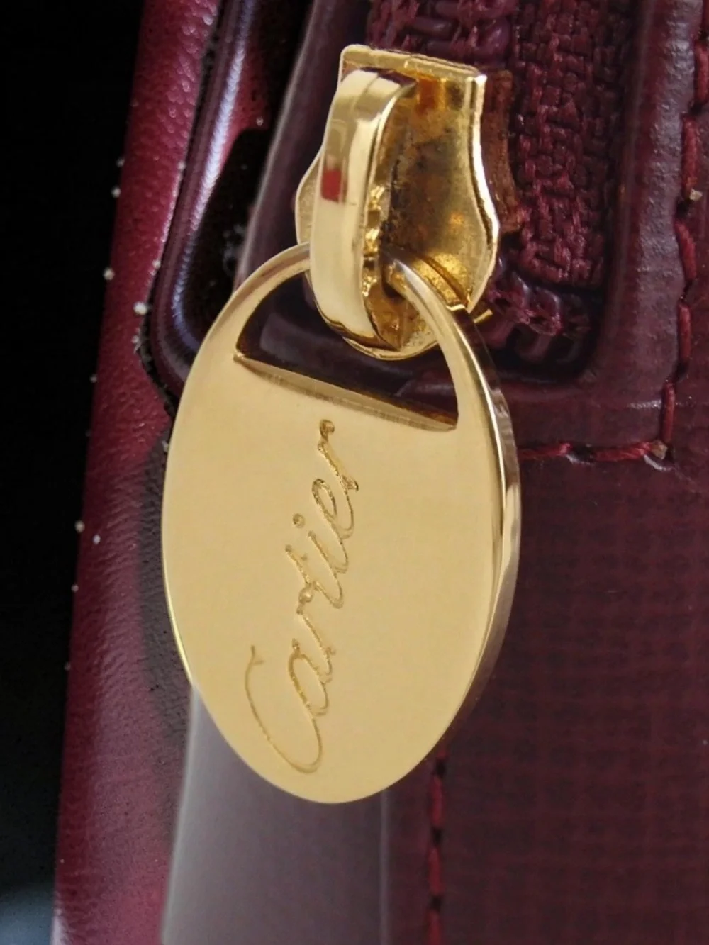 Cartier Must Line Leather Cosmetic Bag- Bordeaux 😍❤️